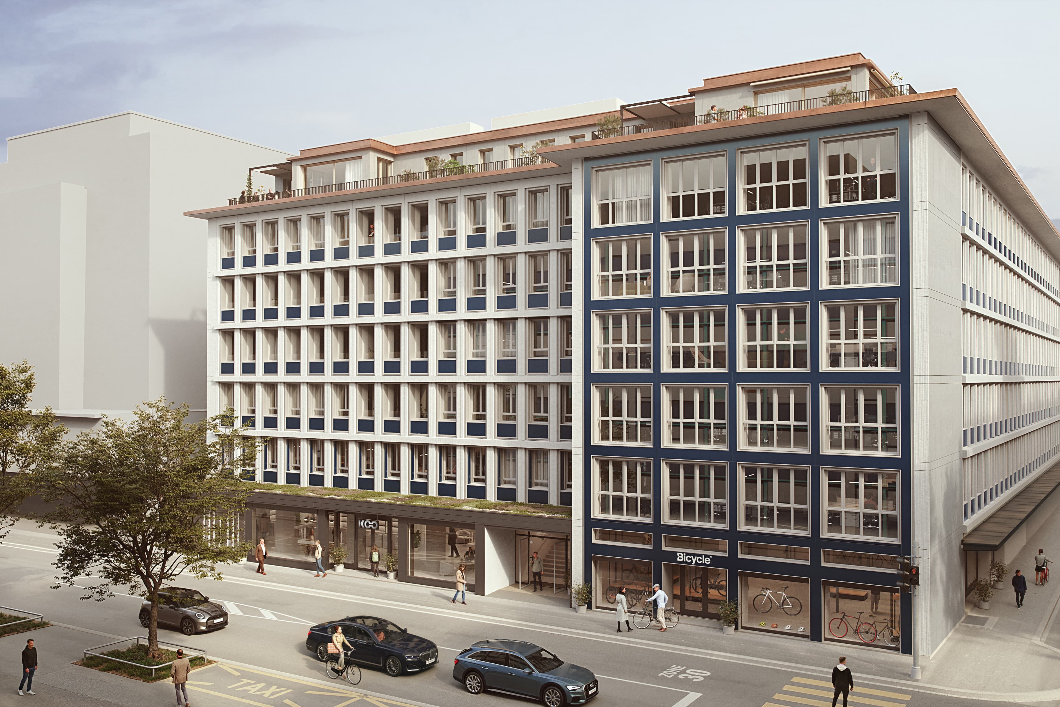 Beethovenstrasse 32 Zürich Gewerbe Visualisierung